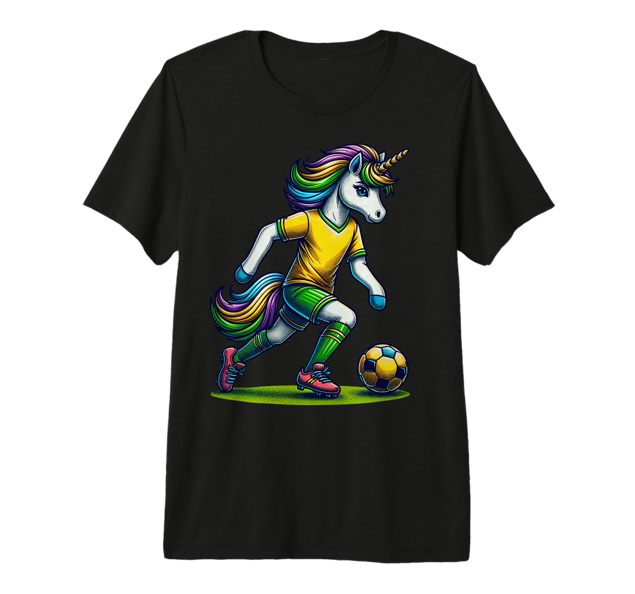 Footballer Unicorn Fans Soccer Team T-Shirt - Streetwear Style Men Women
