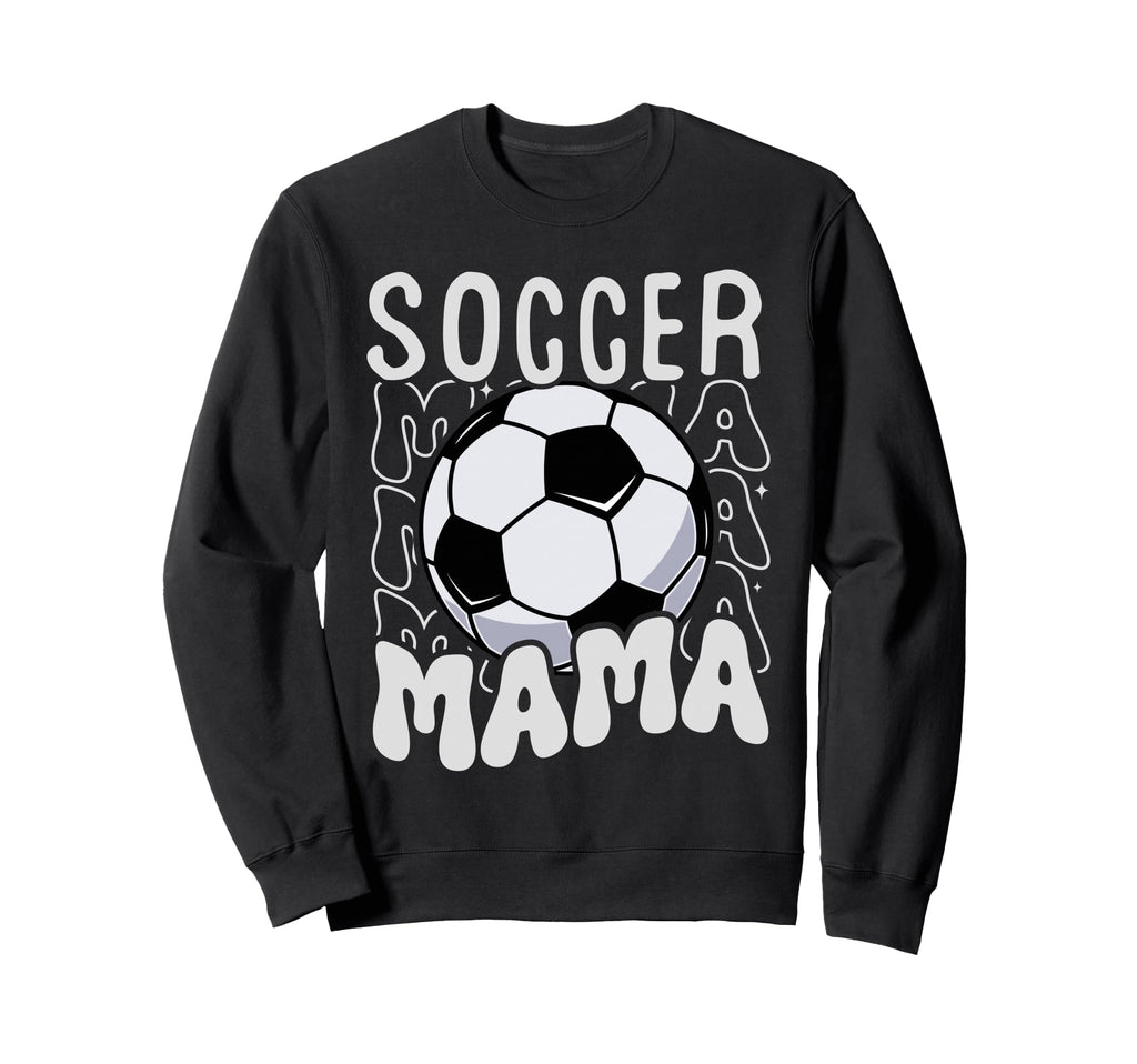 Soccer Mama Groovy Soccer Mom Sweatshirt - Graphic Print for Adults