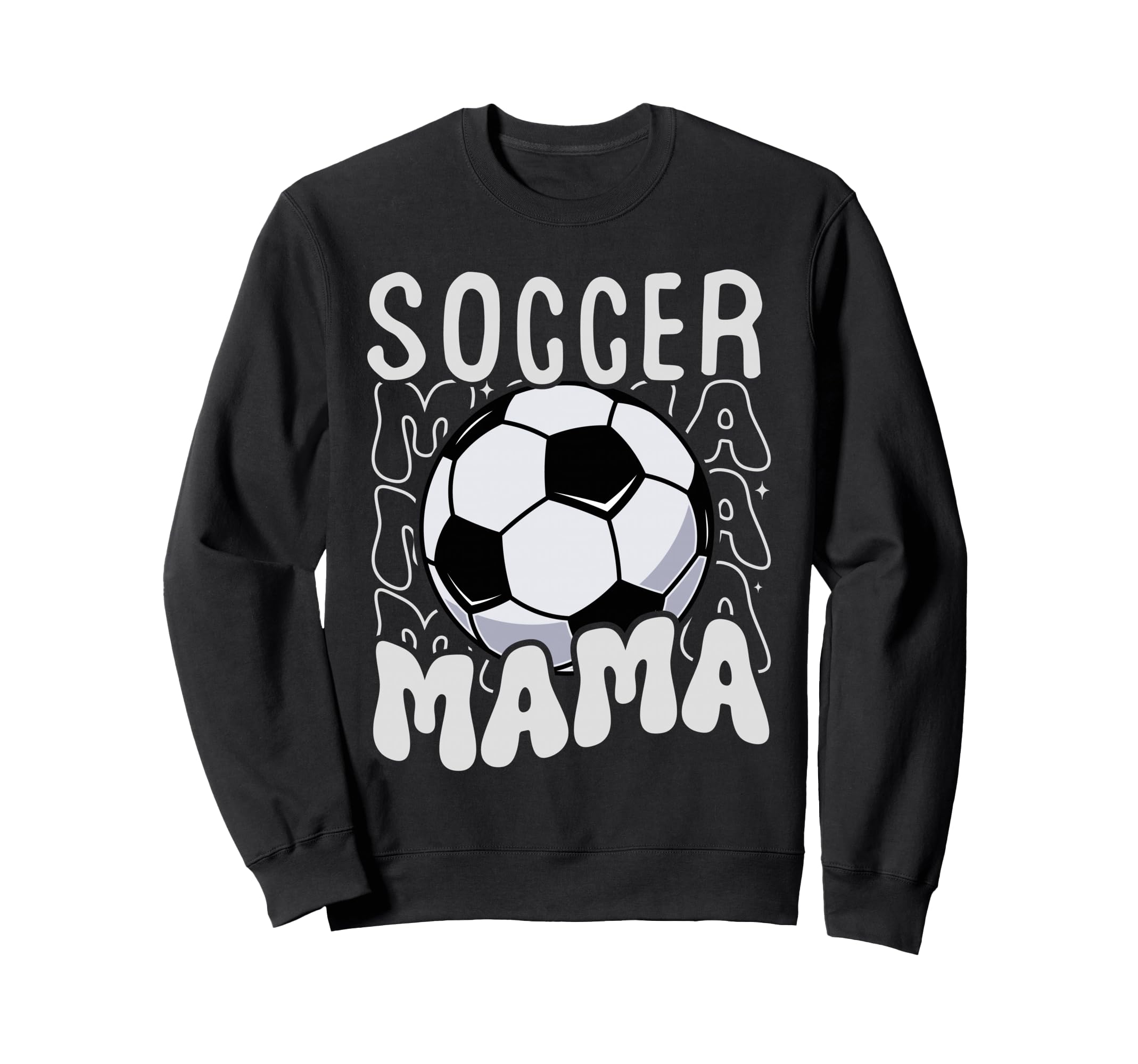 Soccer Mama Groovy Soccer Mom Sweatshirt - Graphic Print for Adults