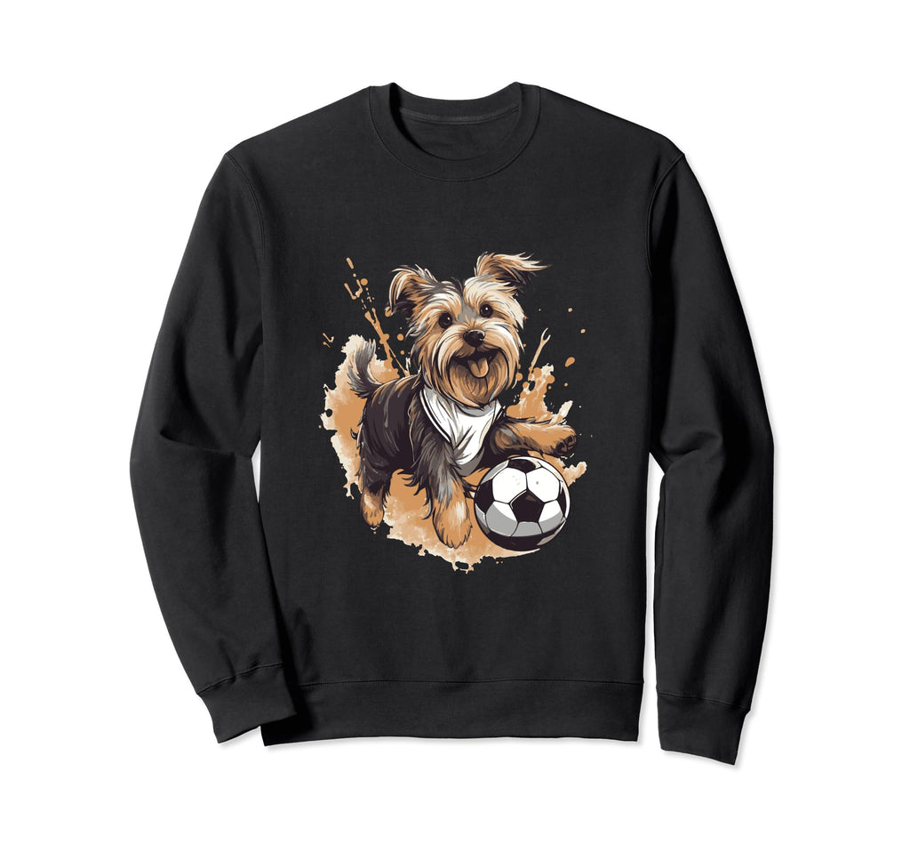 Yorkshire Terrier Dog Playing Sweatshirt - Novelty Apparel for Adults