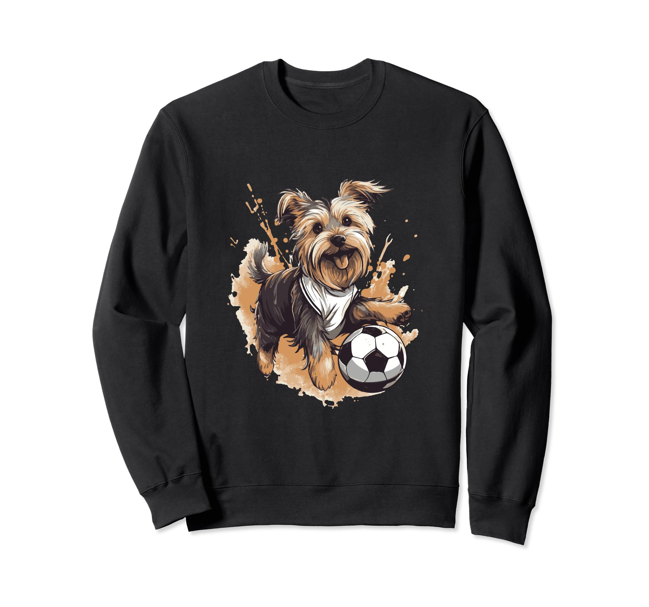 Yorkshire Terrier Dog Playing Sweatshirt - Novelty Apparel for Adults
