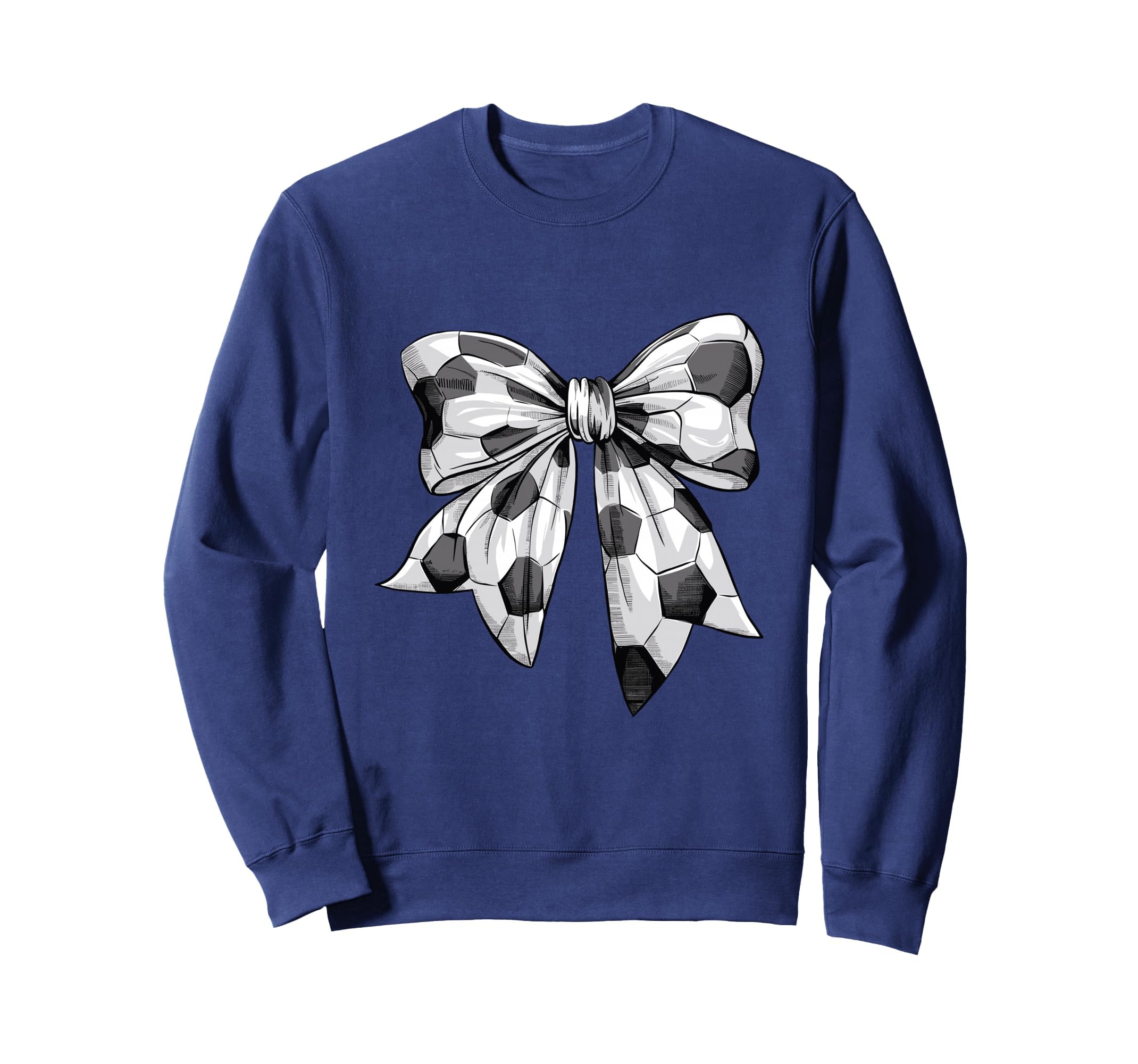 Coquette Bow Soccer Ball Mom Life Game Sweatshirt - Unique Graphic Unisex