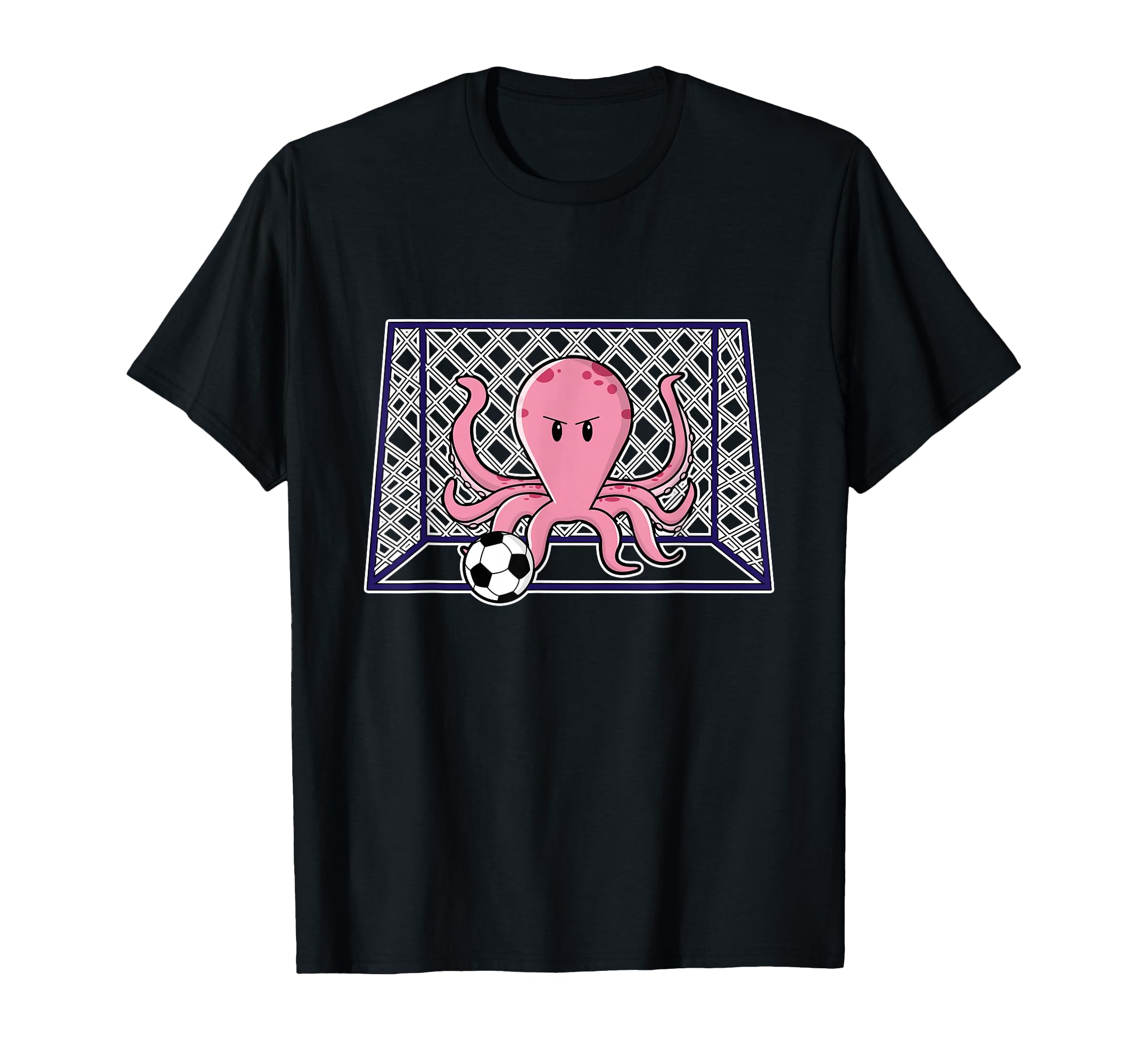 Octopus Goalkeeper Soccer Sports T-Shirt - Casual Everyday Wear Unisex