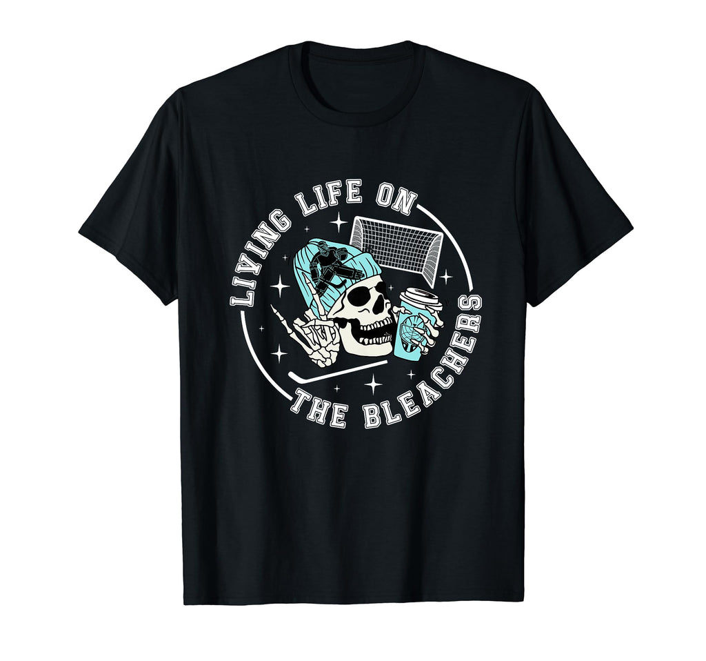 Bleachers Hockey Keeper Mom Hockey T-Shirt - Minimalist Print for Adults