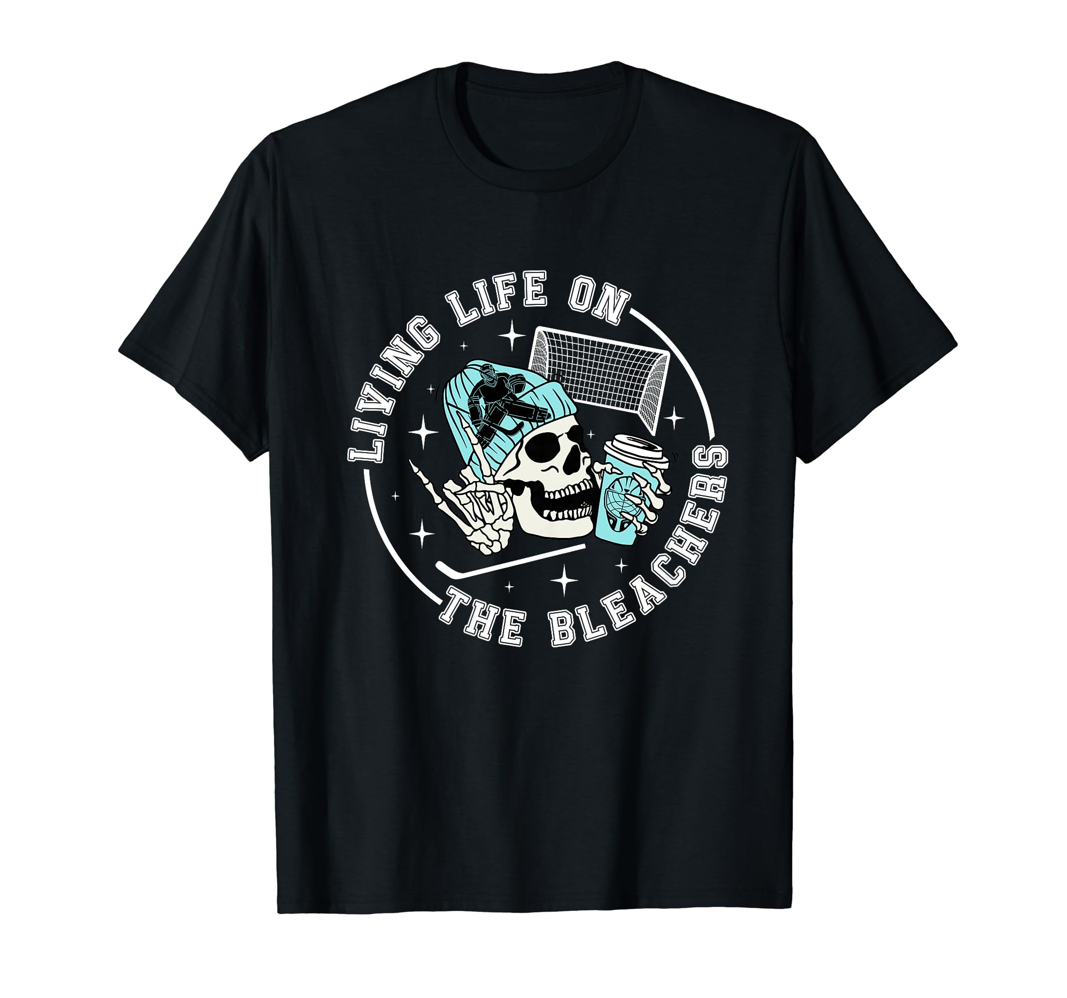 Bleachers Hockey Keeper Mom Hockey T-Shirt - Minimalist Print for Adults