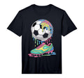 Soccer Ball Drip Ice Cream Drip Game T-Shirt - Graphic Print for Adults