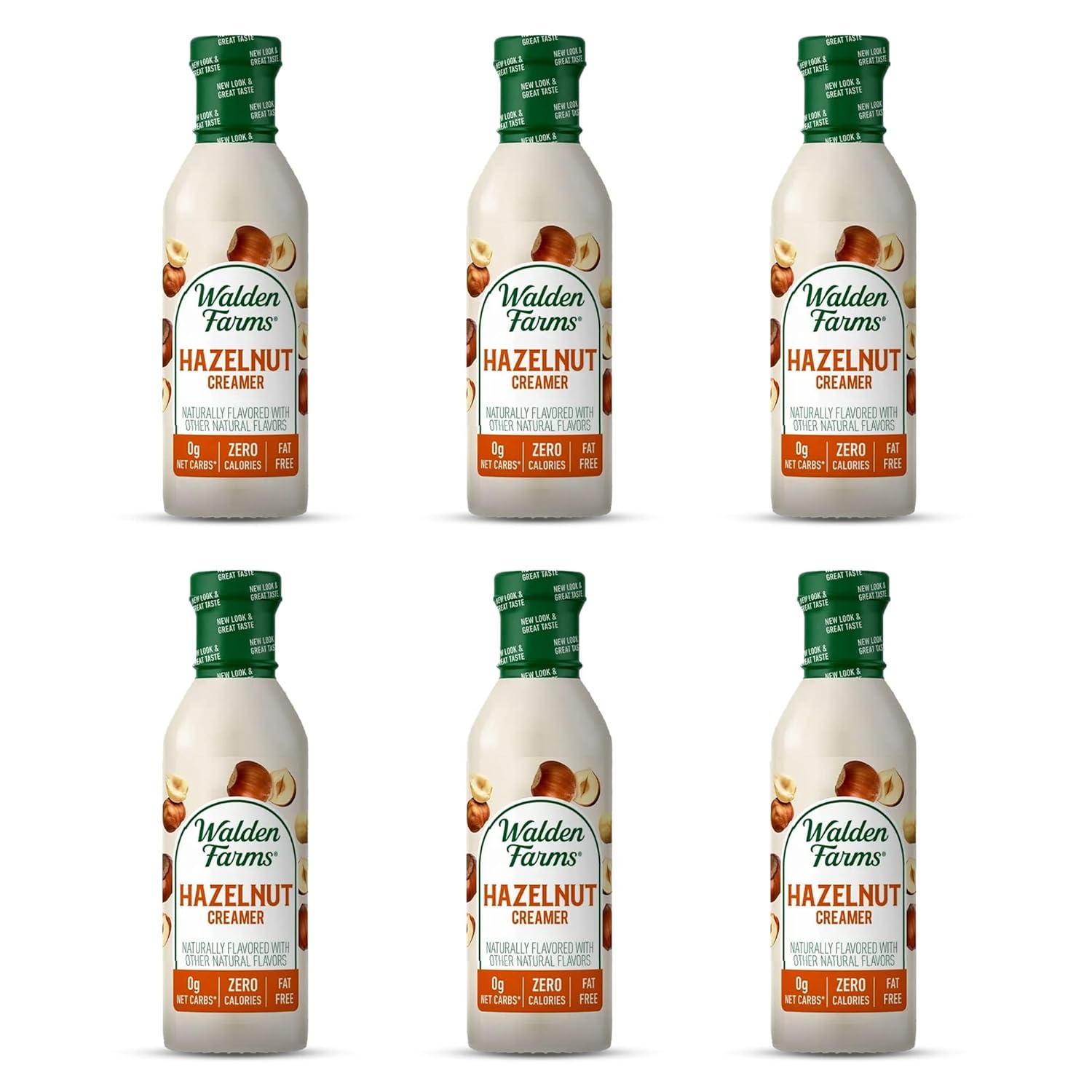 Walden Farms Sugar-Free Hazelnut Coffee Creamer, Case of 6, 12 fl oz Each