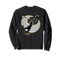 Mens Soccer Goalie Silhouette Players Sweatshirt - Minimalist Print Unisex