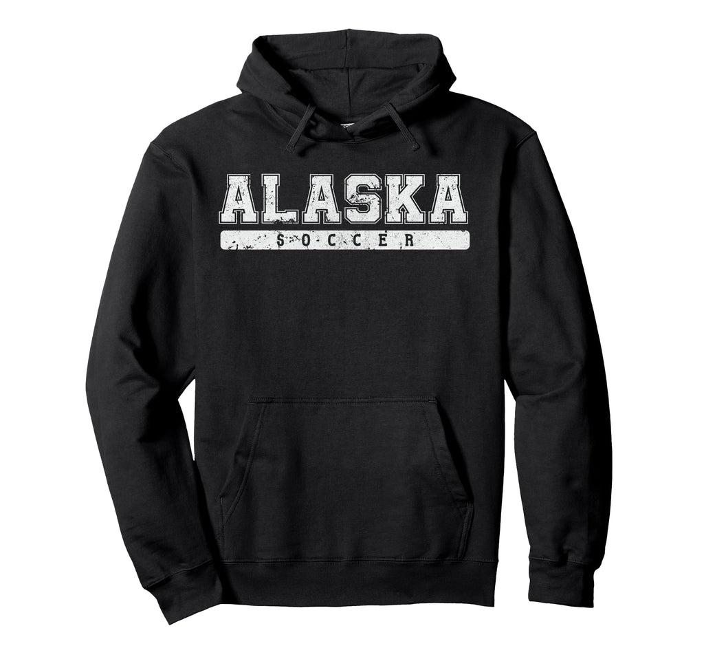 Alaska Soccer White Text Hoodie - Casual Everyday Wear Unisex