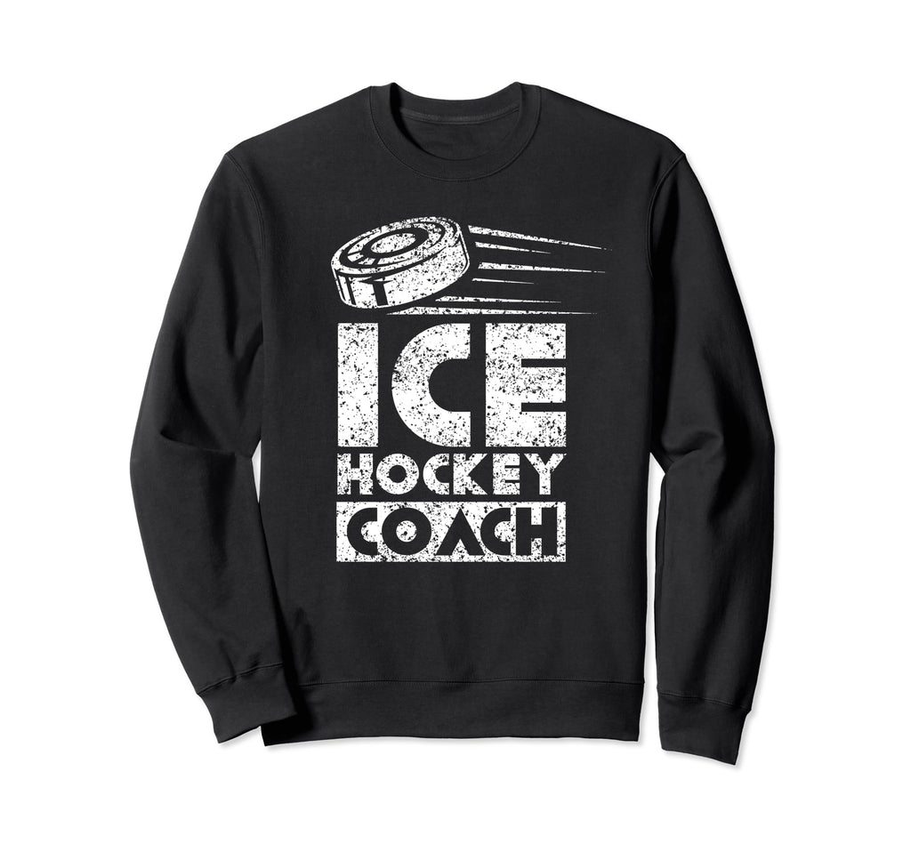 Ice Hockey Coach Lover Puck Team Sweatshirt - Streetwear Style for Adults