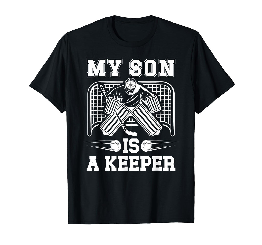 My Son Is Hockey Keeper Mom Hockey T-Shirt - Streetwear Style for Adults