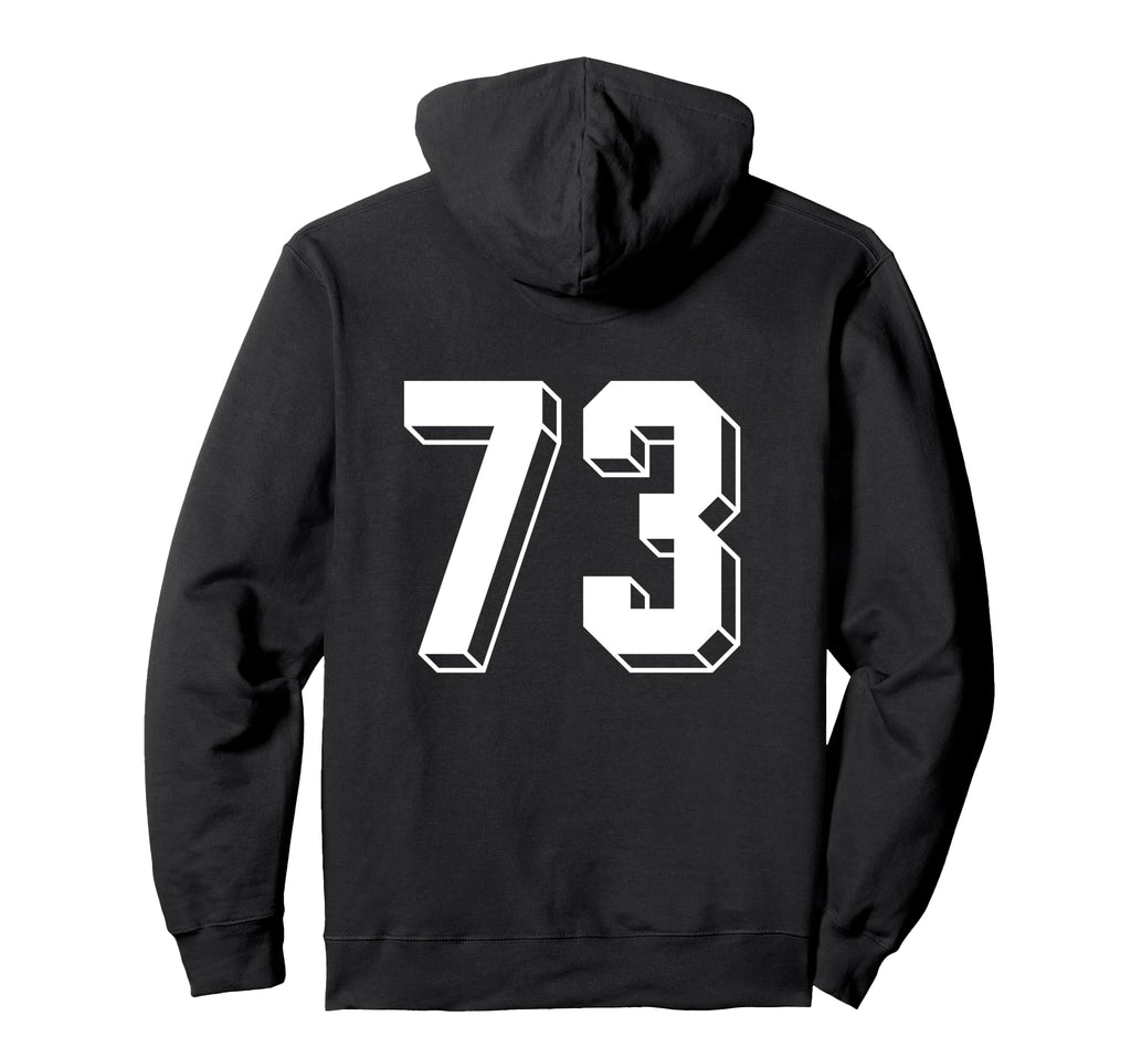 Number 73 Backside 80S 90S Team Jersey Hoodie - Trendy Graphic Unisex
