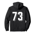 Number 73 Backside 80S 90S Team Jersey Hoodie - Trendy Graphic Unisex