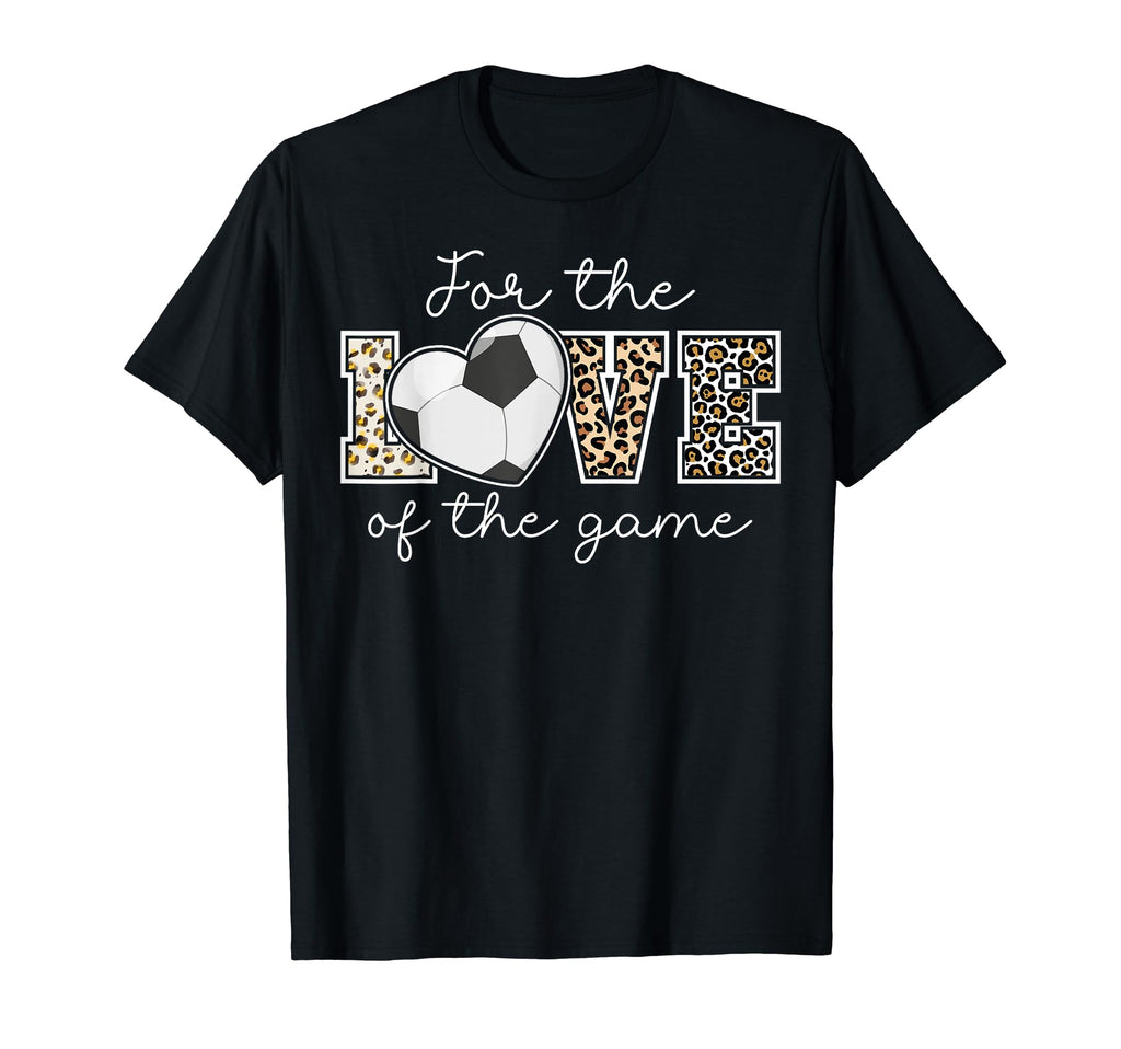 Love Game Soccer Game Day Leopard Gifts T-Shirt - Streetwear Style Unisex