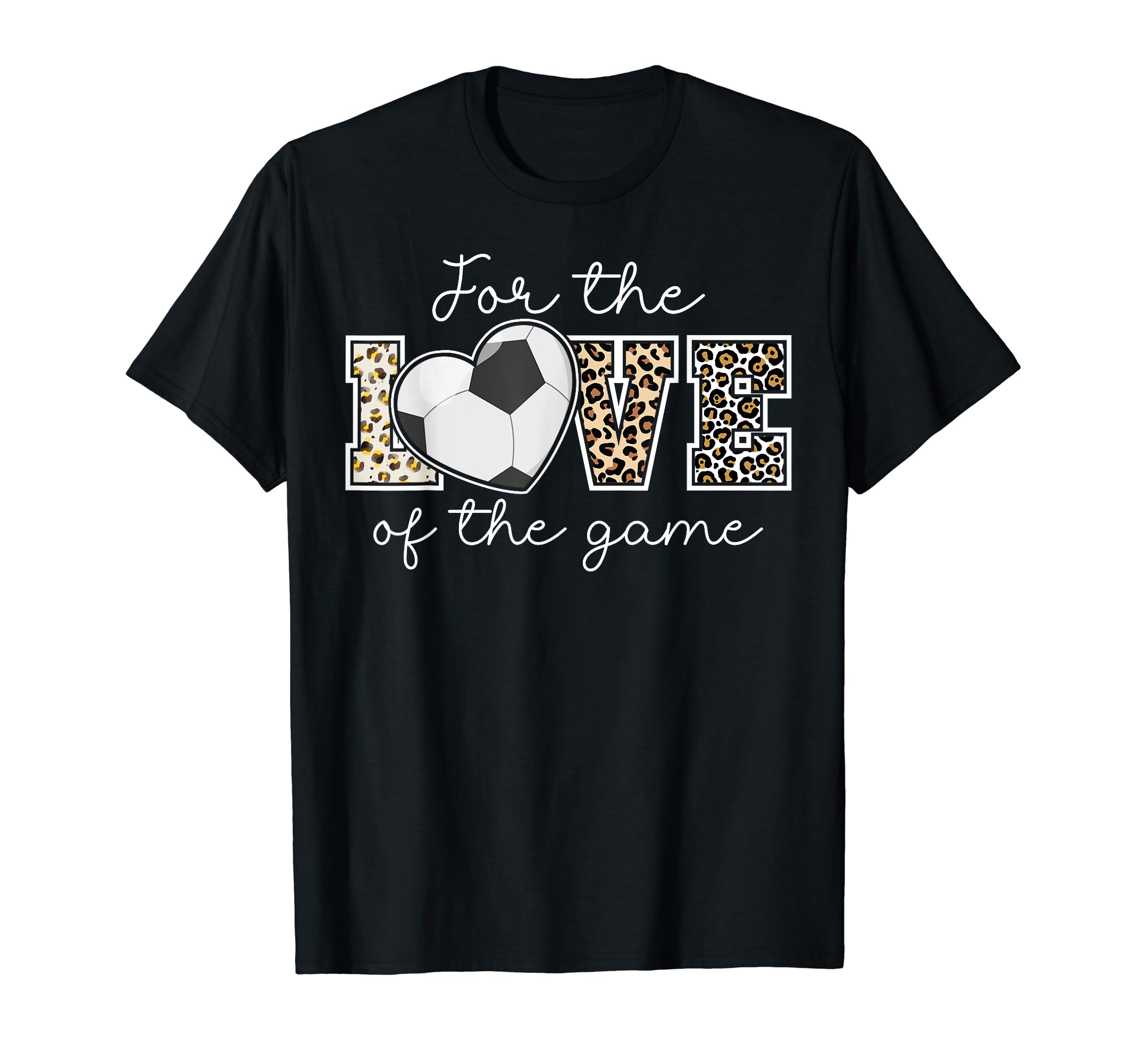 Love Game Soccer Game Day Leopard T-Shirt - Streetwear Style Men Women