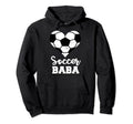 Soccer Baba Funny Soccer Heart Grandma Baba Hoodie - Graphic Print Unisex