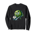 Angry Watermelon Striker Kicking Sweatshirt - Fun Novelty Design Unisex