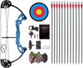 Compound Bow Archery for Youth and Beginner, Right Handed,19”-28” Draw Length,15-29 Lbs Draw Weight, 260 fps
