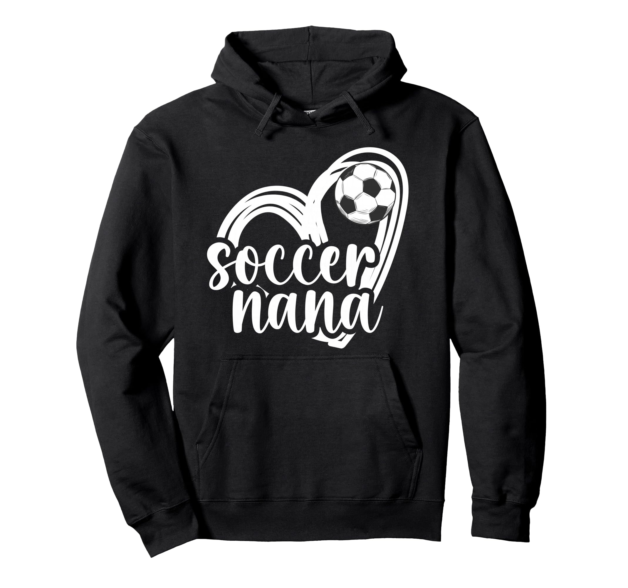 Soccer Nana Heart Grandma Nana Hoodie - Aesthetic Graphic for Adults