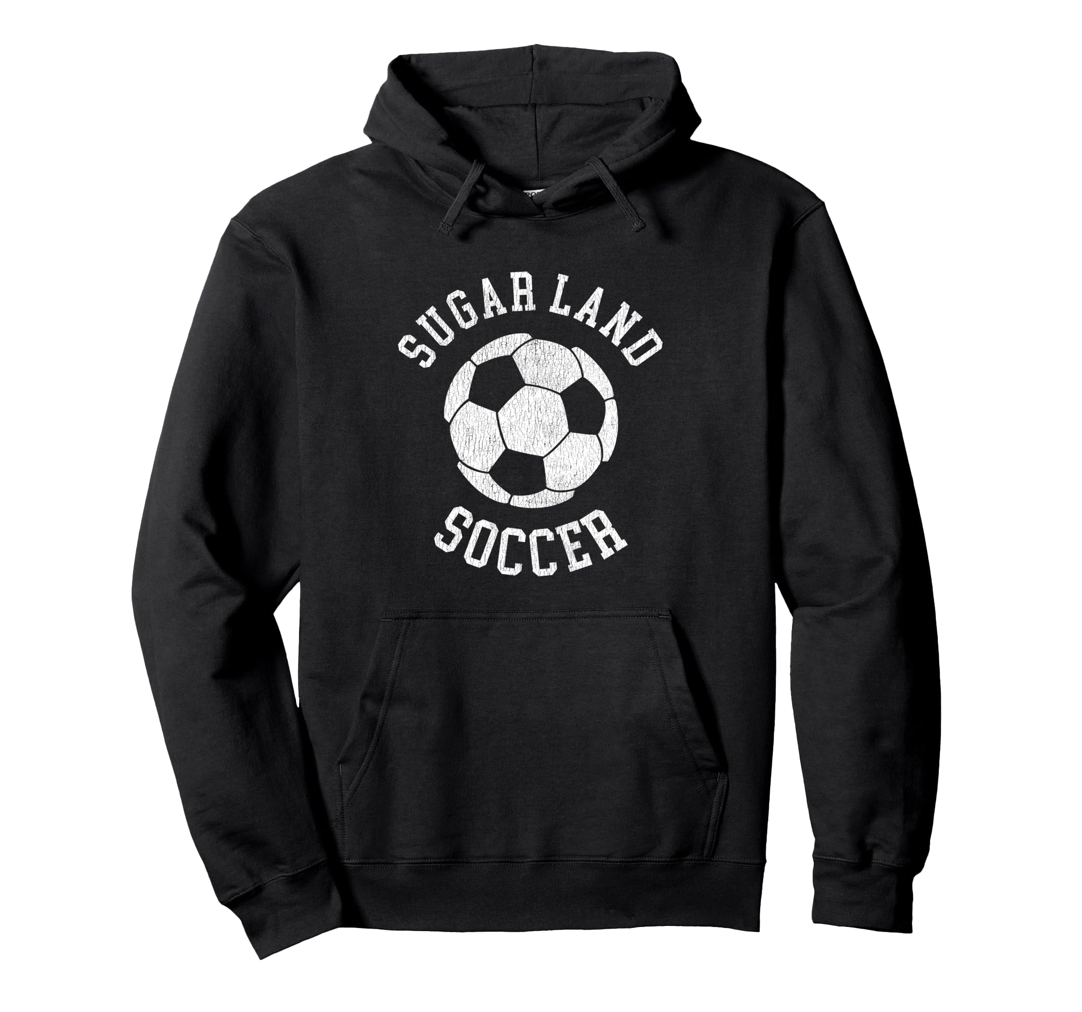 Sugar Land Soccer Distressed 90S Hoodie - Custom Art Print Unisex
