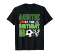 Auntie Birthday Soccer Group Family T-Shirt - Unique Graphic Unisex