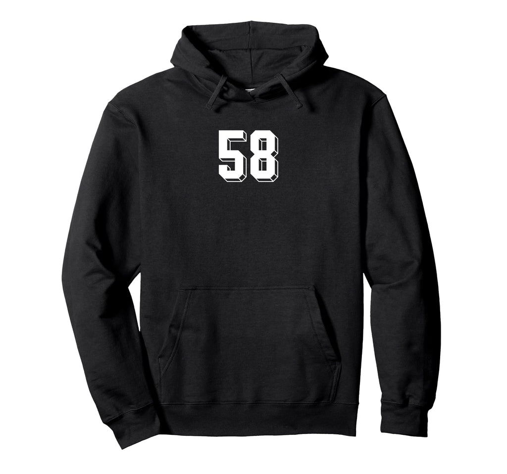 Number 58 80S 90S Soccer Team Jersey Hoodie - Streetwear Style Men Women