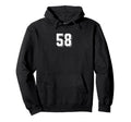 Number 58 80S 90S Soccer Team Jersey Hoodie - Streetwear Style Men Women
