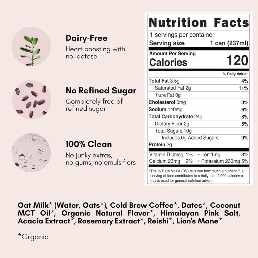 Pop & Bottle Caramel Latte Cold Brew, 8 fl oz, Pack of 12