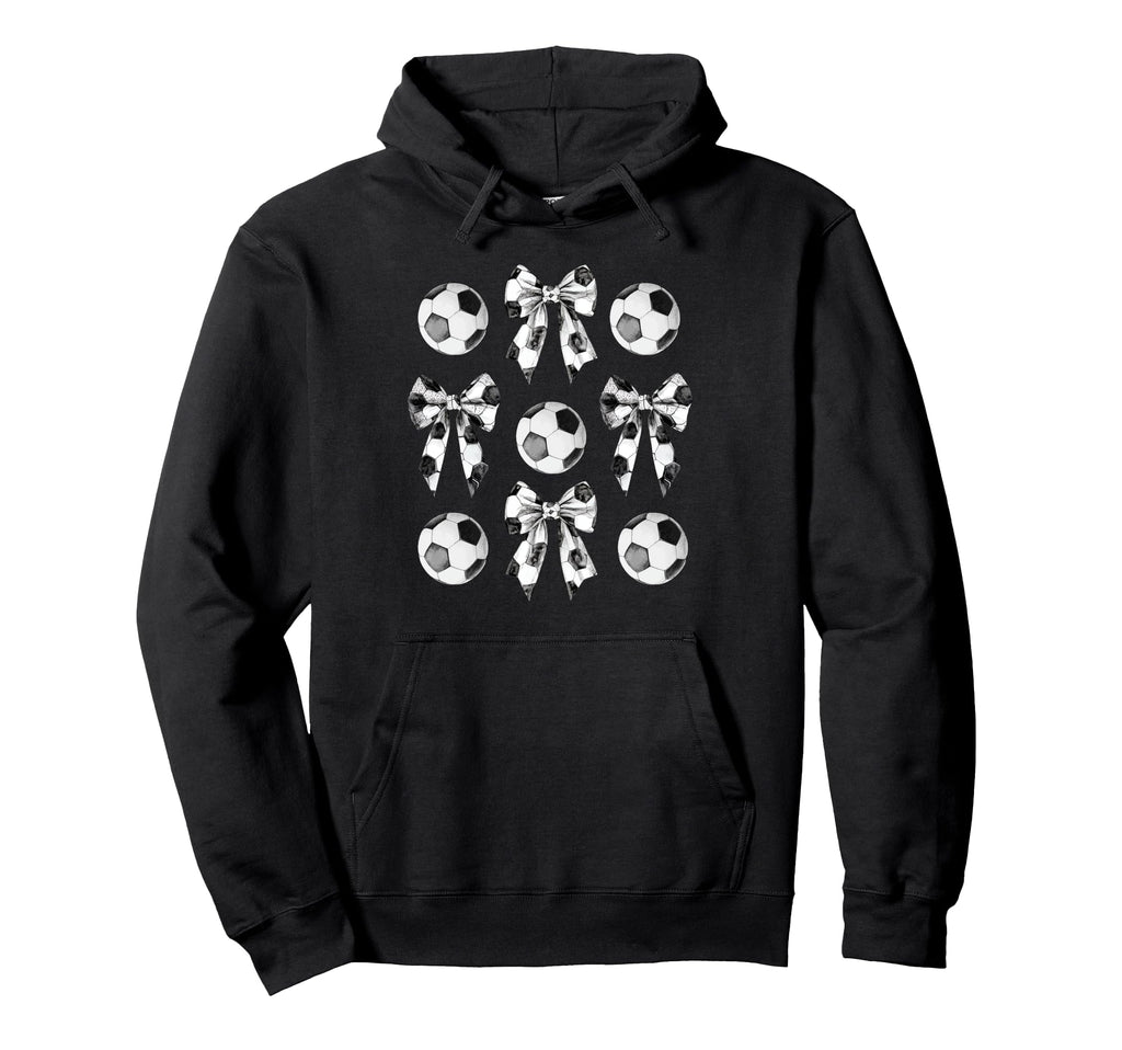 Coach Trainer Soccer Bow Coquette Mom Soccer Hoodie - Trendy Graphic Unisex
