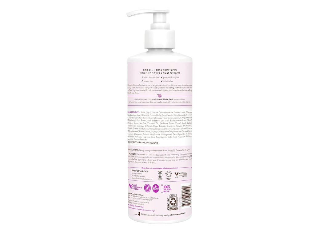 Babo Botanicals Berry & Primrose Oil Smoothing Shampoo, 16 fl oz