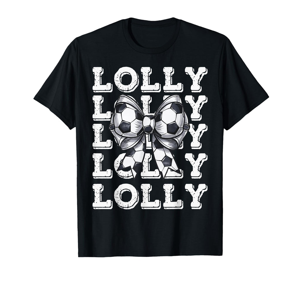 Coquette Soccer Lolly Matching Family Bow T-Shirt - Minimalist Print Unisex
