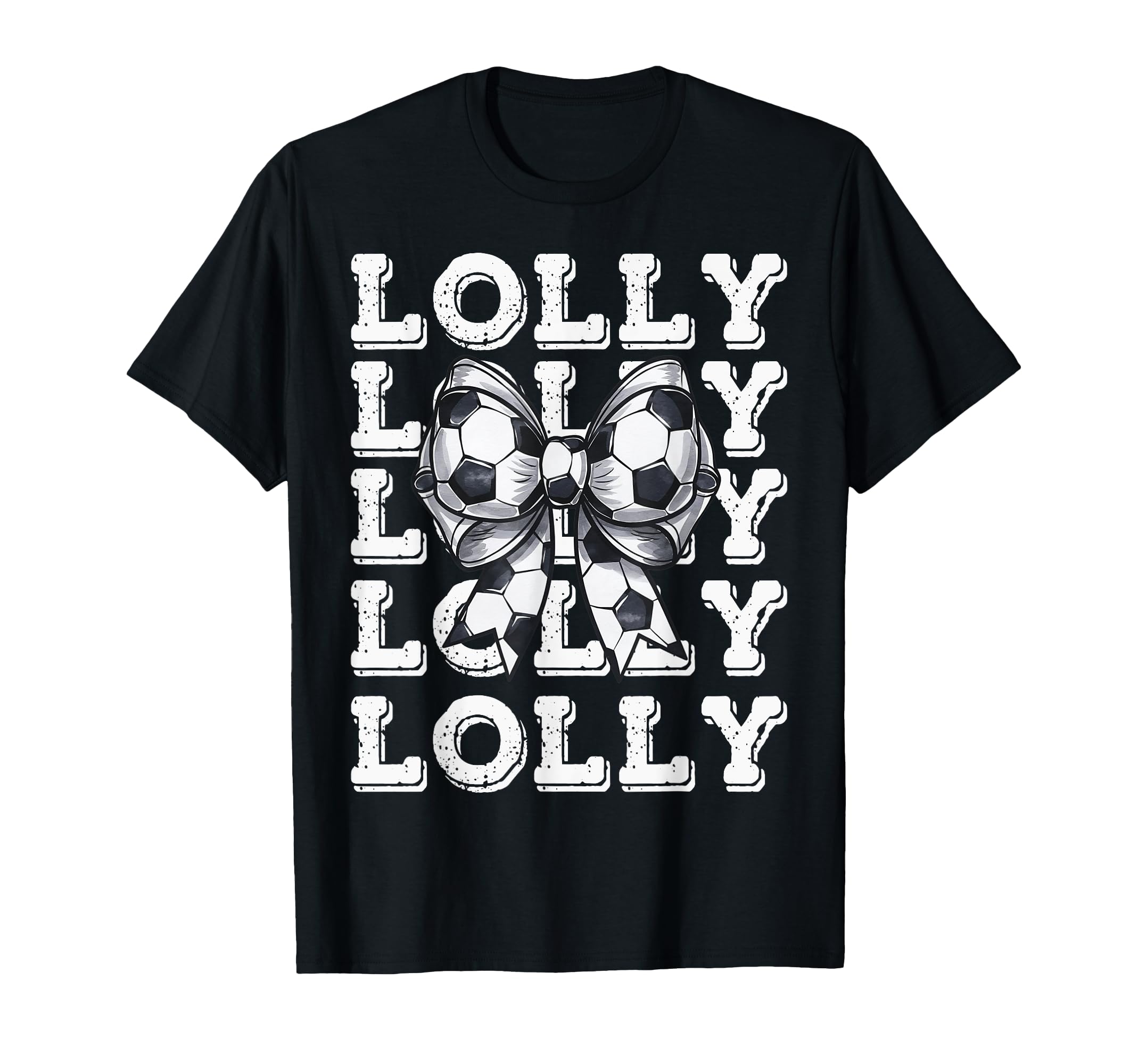 Coquette Soccer Lolly Matching Family Bow T-Shirt - Minimalist Print Unisex