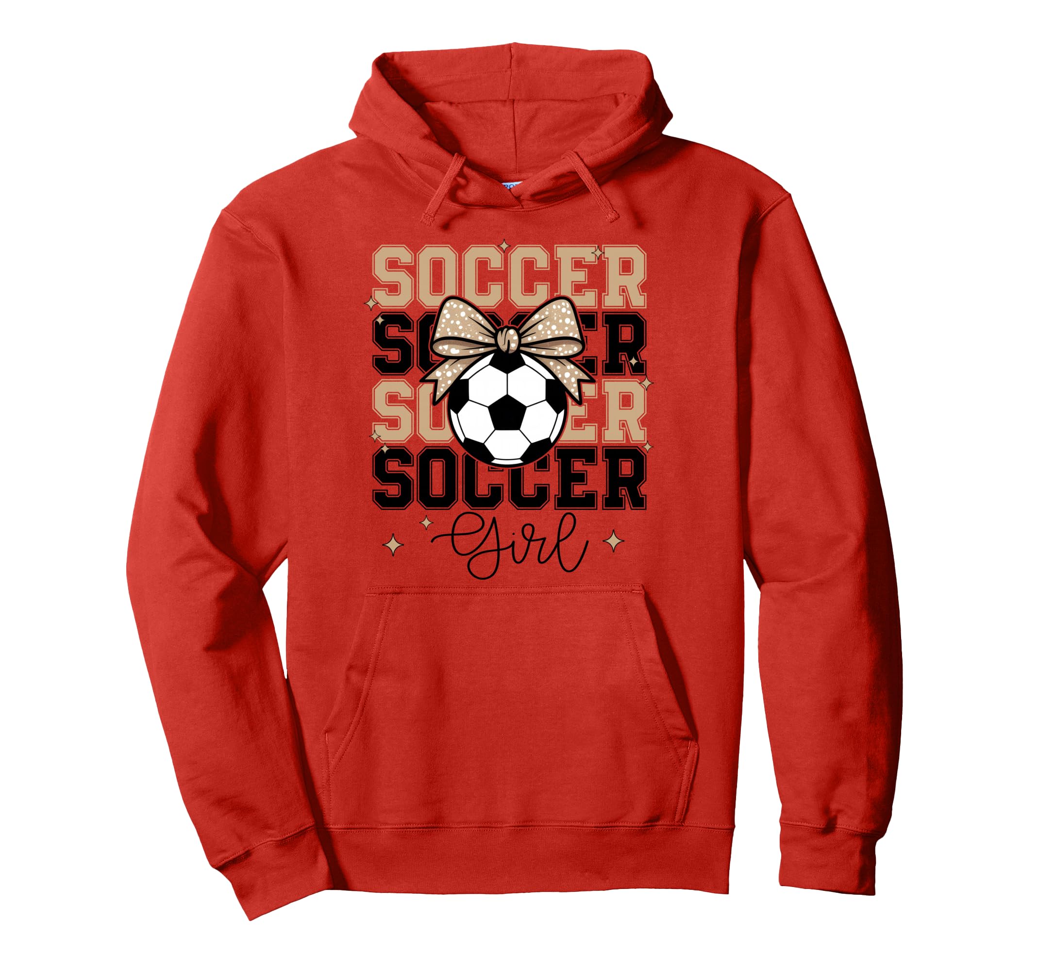 Groovy Soccer Coquette Bow Soccer Hoodie - Custom Art Print Men Women