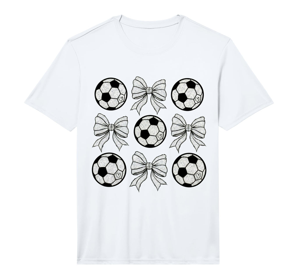 Soccer Bow Game Day Soccer Coquette Bow T-Shirt - Unique Graphic Men Women