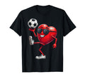 Funny Valentines Day Soccer Heart T-Shirt - Unique Graphic for Adults