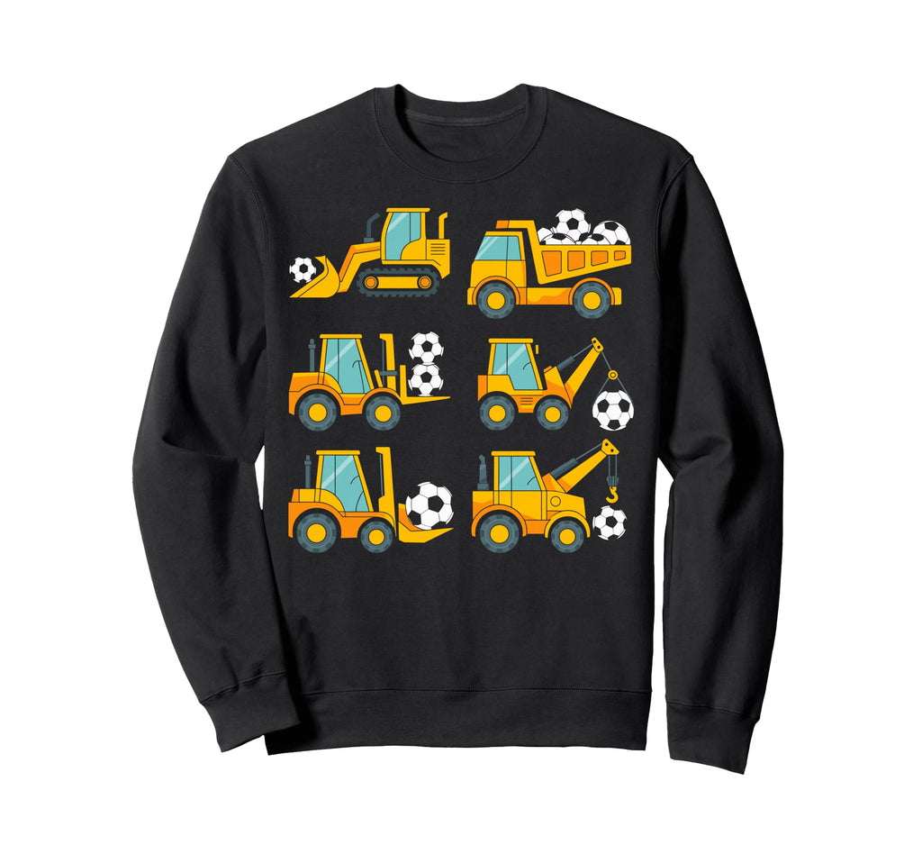 Construction Trucks Carrying Sweatshirt - Aesthetic Graphic for Adults