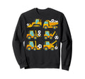 Construction Trucks Carrying Sweatshirt - Aesthetic Graphic for Adults