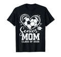 Senior Mom Class 2026 Soccer Ball Heart T-Shirt - Streetwear Style Unisex
