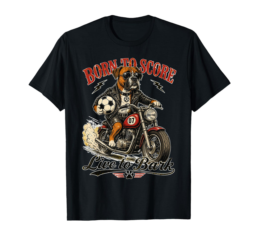 Boxer Motorbike Love Footbal Soccer Digor T-Shirt - Custom Art Print Unisex