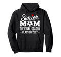 Senior Mom Soccer Class 2027 Womens Hoodie - Aesthetic Graphic for Adults