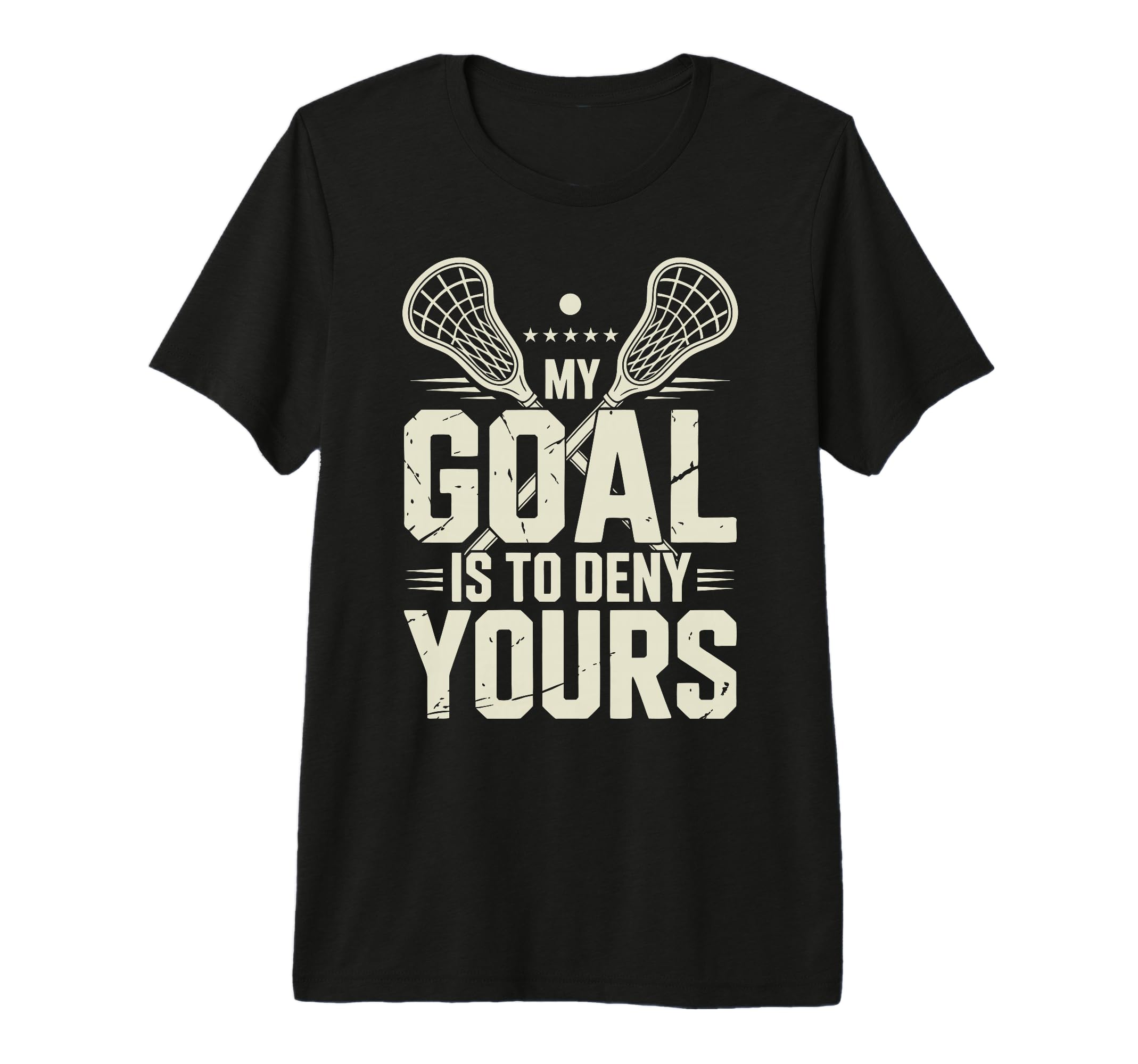 Lacrosse Goalie Lax Goalkeeper Tri T-Shirt - Custom Art Print for Adults