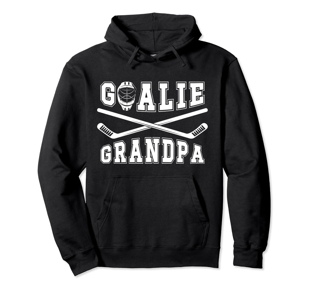 Ice Hockey Goalie Grandpa Hockey Hoodie - Aesthetic Graphic Unisex
