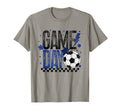 Game Day Soccer Season Checkered Black T-Shirt - Aesthetic Graphic Unisex