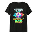 Nephew Birthday Soccer Ball Colorful Tri T-Shirt - Graphic Print Unisex
