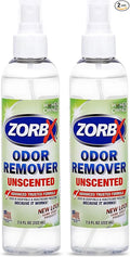 ZORBX Unscented Odor Eliminator for Strong Odor 7.5 Fl Oz Pack of 2 - Used in Hospitals & Healthcare Facilities - Advanced Formula, Fast-Acting Odor Remover Spray for Dog, Cat, House & Carpet