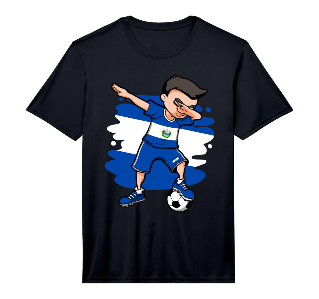 Dabbing Soccer El Salvador Fans Jersey T-Shirt - Unique Graphic Unisex