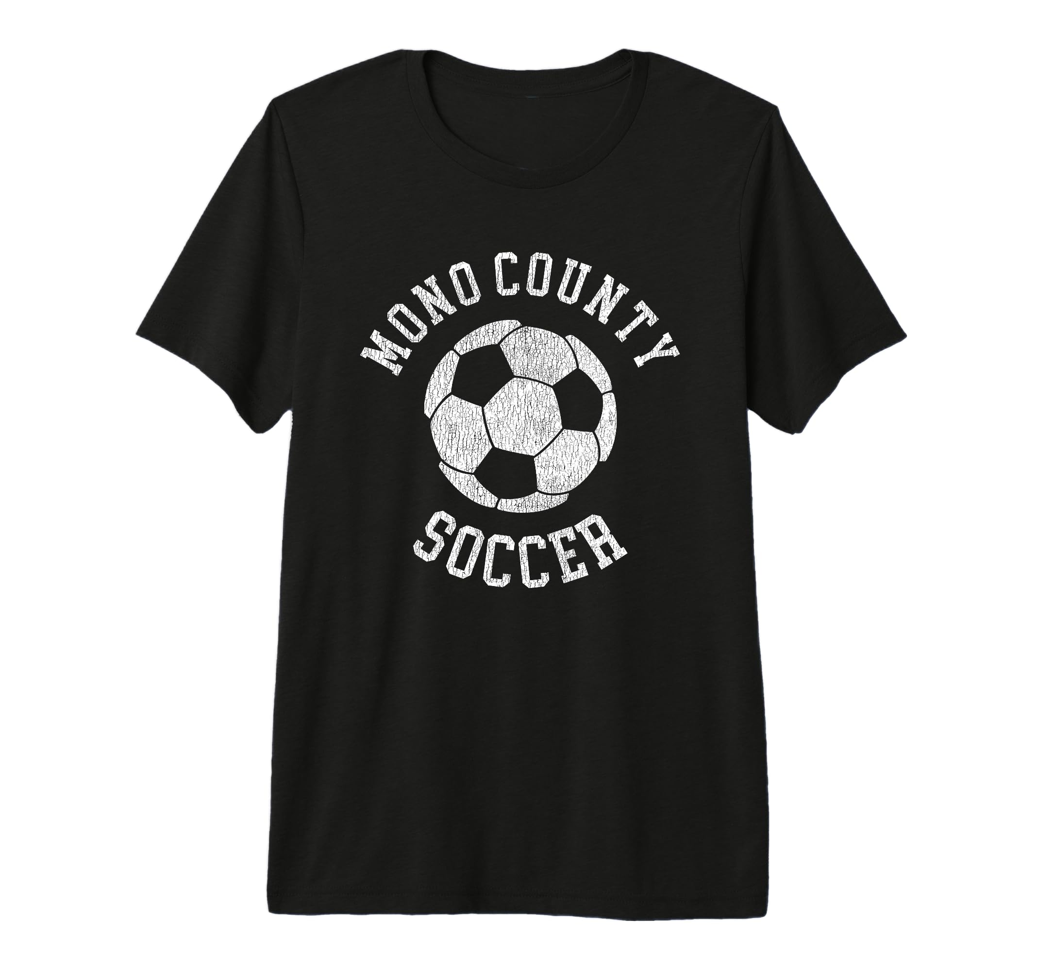 Mono County Soccer Distressed 90S Tri T-Shirt - Novelty Apparel Men Women