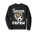 Soccer Papaw Leopard Heart Matching Sweatshirt - Graphic Print Men Women