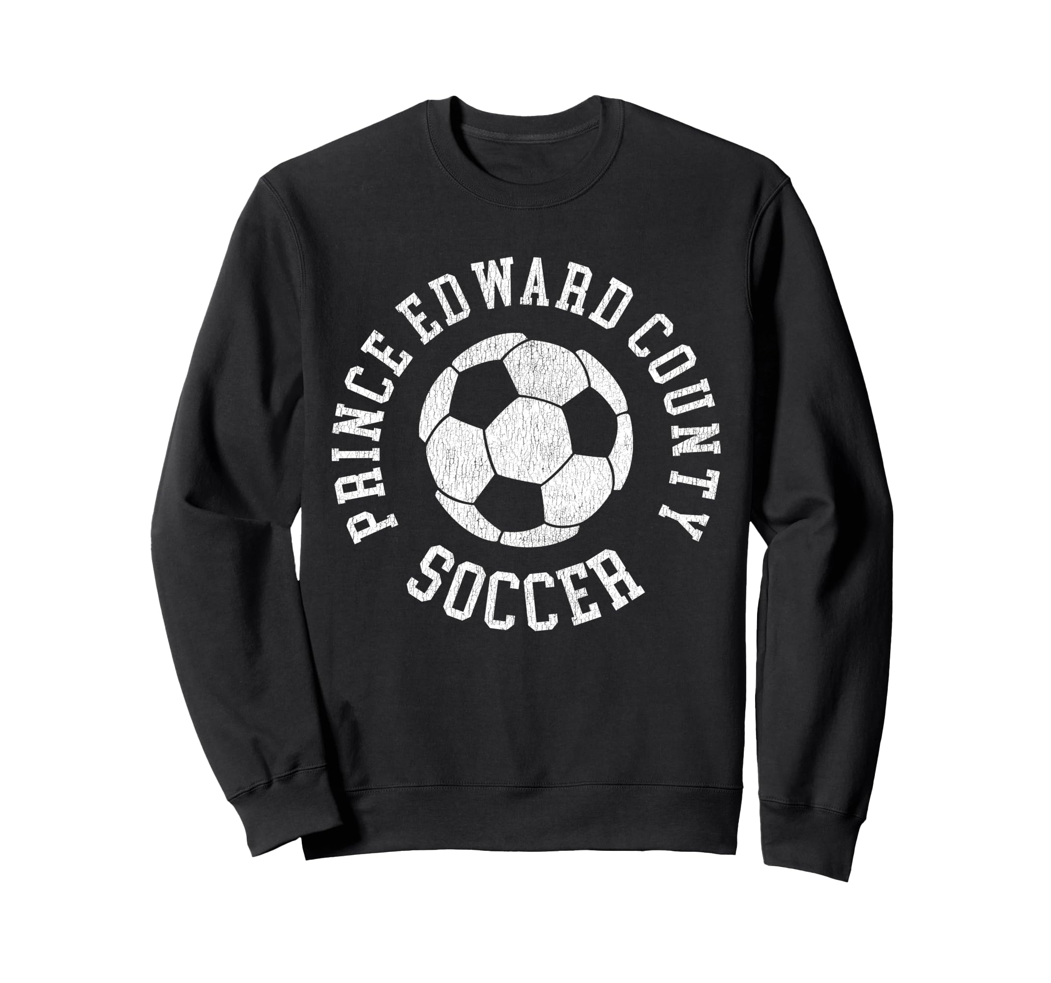 Prince Edward County Soccer Distressed Sweatshirt - Trendy Graphic Unisex