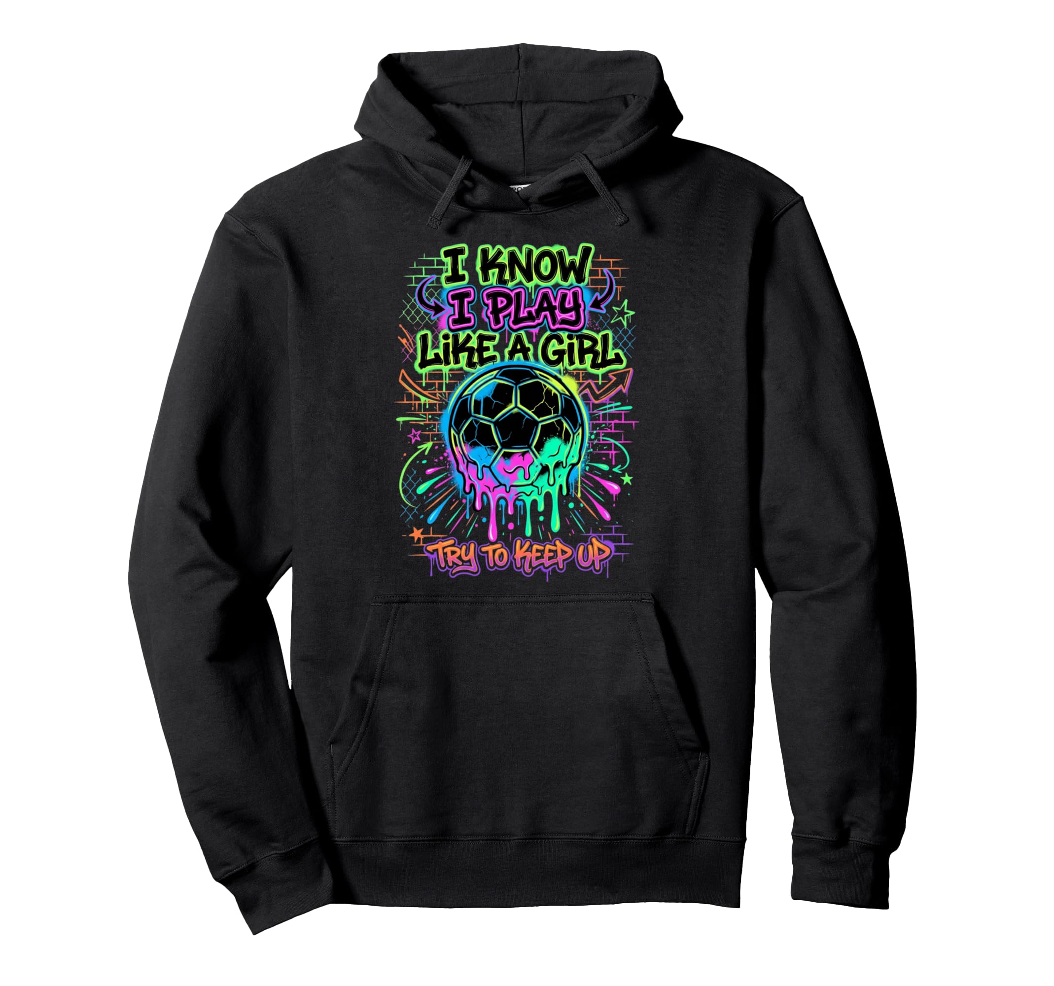 I Know I Play Like Try To Keep Up Hoodie - Trendy Graphic for Adults